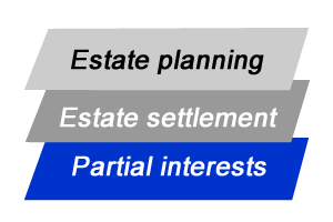estate planning, estate settlement, partial interest